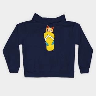 Flip Flops Cat Lover Kids Hoodie